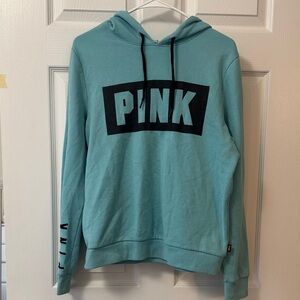 PINK Victoria's Secret Teal Hoodie Sweater